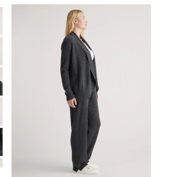 QUINCE Mongolian Cashmere Set Cardigan and Straight Leg Pants SIZE M/S - Picture 2 of 12